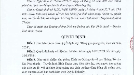 Bảng giá Dịch vụ Quảng cáo năm 2024