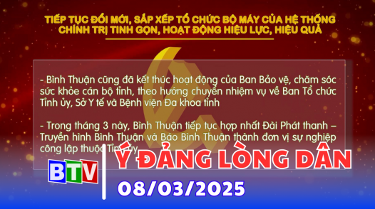 Ý đảng lòng dân 08-3-2025