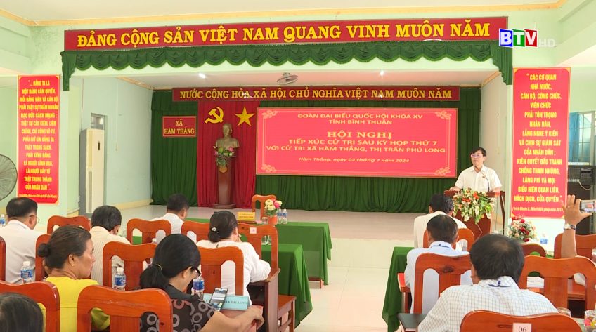 ĐBQH tỉnh Bình Thuận đã có buổi tiếp xúc với cử tri thị trấn Phú Long và xã Hàm Thắng, huyện Hàm Thuận Bắc