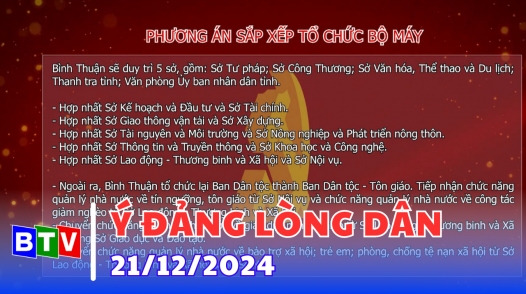 Ý đảng lòng dân 21-12-2024