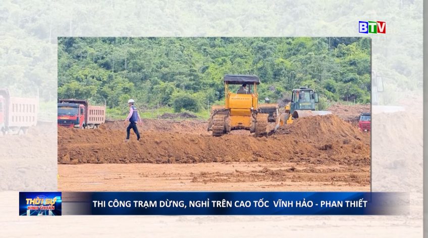 Thi công trạm dừng, nghỉ trên cao tốc  Vĩnh Hảo – Phan Thiết