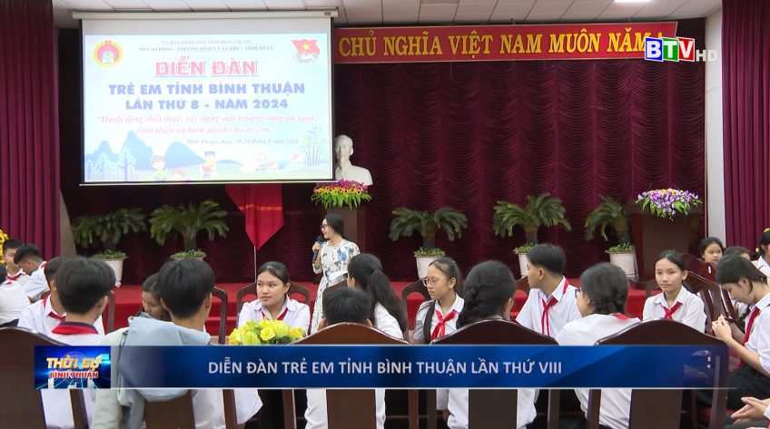 Diễn đàn trẻ em cấp tỉnh (lần thứ 8) năm 2024 do Sở Lao động – Thương binh và Xã hội và Tỉnh Đoàn phối hợp tổ chức.