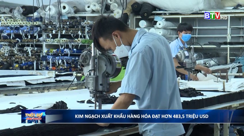 Kim ngạch xuất khẩu hàng hóa của Bình Thuận ước đạt 483,5 triệu USD, tăng hơn 5,8% so với cùng kỳ năm 2023.