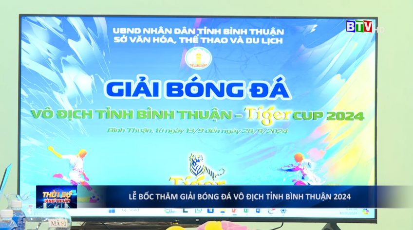 Trung tâm Huấn luyện và Thi đấu thể thao tỉnh đã diễn ra lễ bốc thăm chia bảng Giải bóng đá Vô địch tỉnh Bình Thuận 2024.