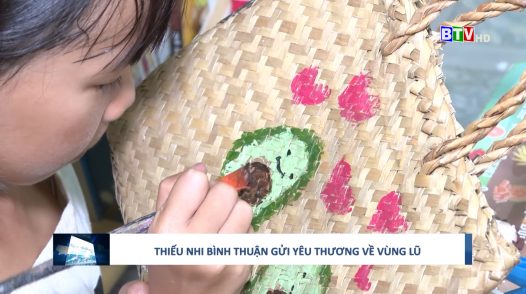 Thiếu nhi bình thuận gửi yêu thương về vùng lũ