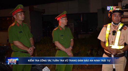 Kiểm tra, giám sát nhiệm vụ tuần tra vũ trang bảo đảm an ninh trật tự