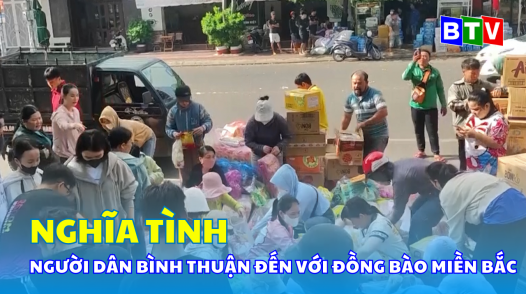 Nghĩa tình người dân Bình Thuận đến với đồng bào miền Bắc