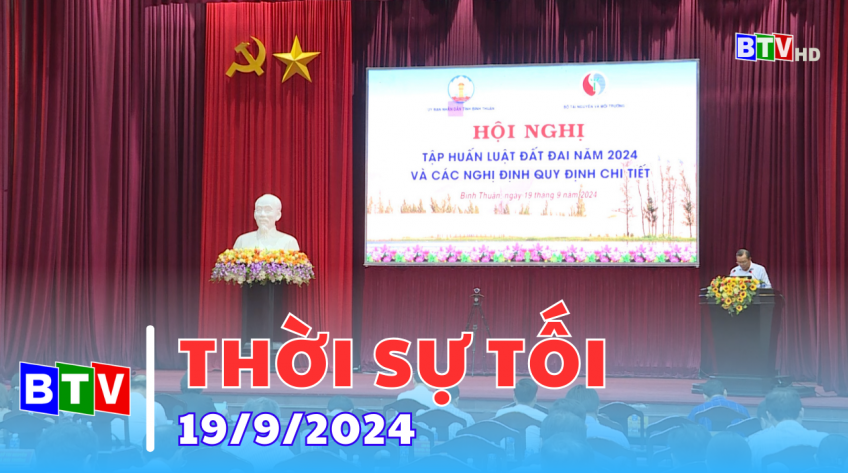 Thời sự tối 19/9/2024