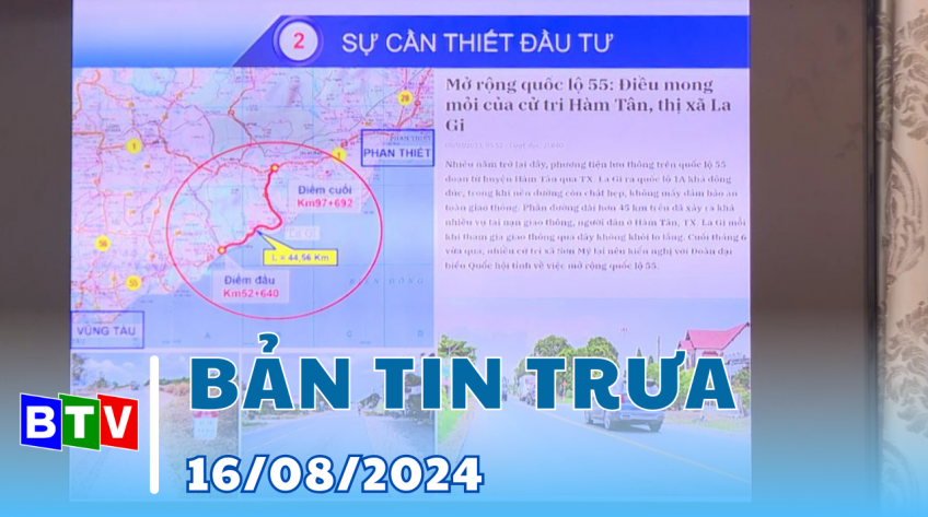 Bản tin trưa 16-8-2024