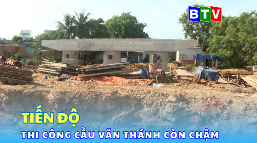 Tiến độ thi công cầu Văn Thánh còn chậm