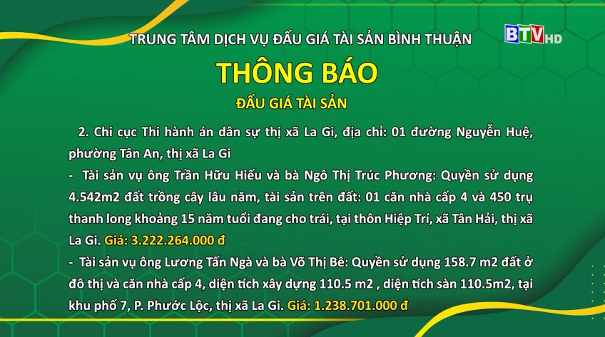 Đấu giá tài sản | 4.9.2024