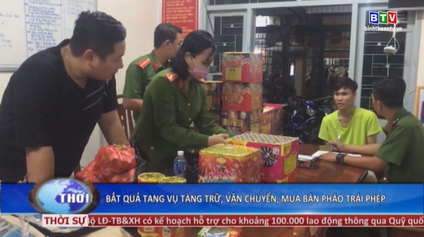 Bắt quả tang vụ tàng trữ, vận chuyển , mua bán pháo trái phép