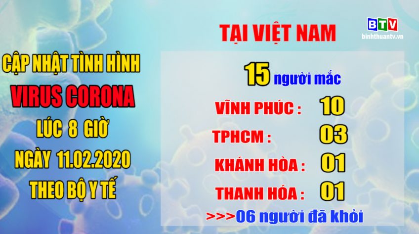 Cập nhật tình hình Virus Corona (lúc 8 giờ ngày 11-02-2020) theo Bộ Y tế