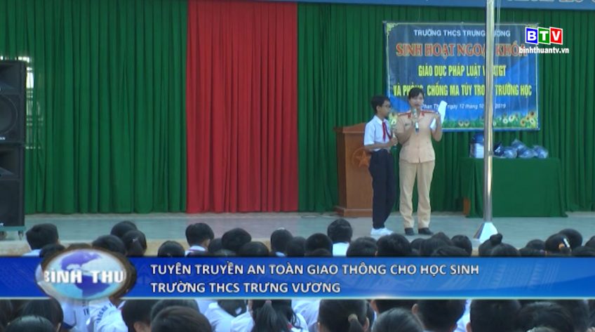 Tuyên truyền ANGT cho học sinh trường THCS Trưng Vương - Phan Thiết