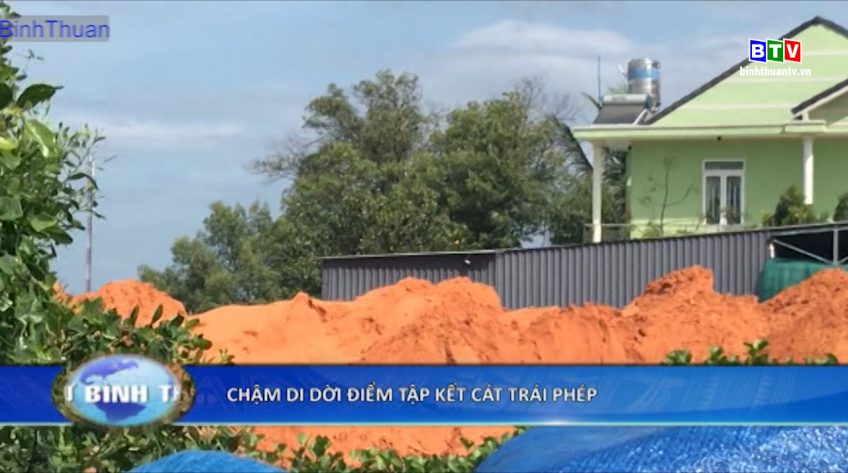 Chậm di dời điểm tập kết cát trái phép