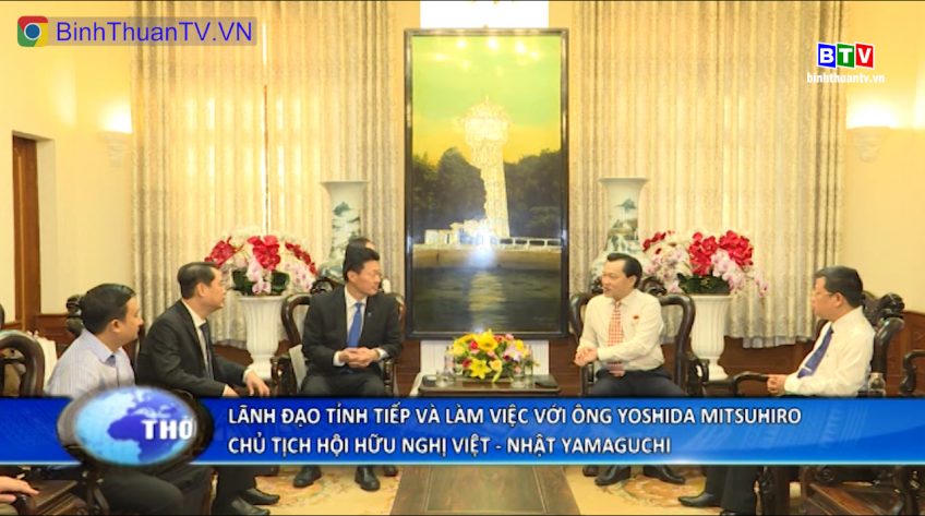 Lãnh đạo tỉnh tiếp, làm việc với chủ tịch hội hữu nghị Việt Nhật