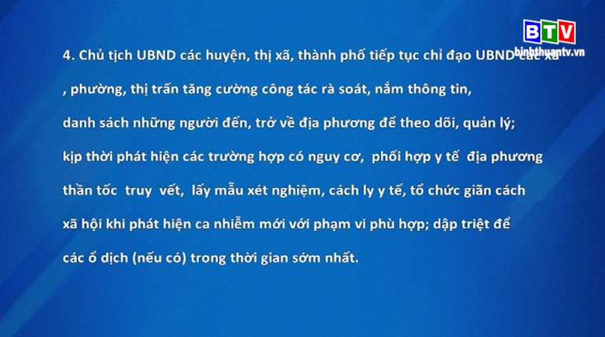 Văn bản của UBND tỉnh Bình Thuận về việc tiếp tục thực hiện các biện pháp phòng, chống dịch Covid - 19 trong trạng thái bình thường mới