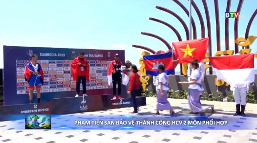 VĐV 2 môn phối hợp Phạm Tiến Sản đã bảo vệ thành công tấm HCV SEA Games | Thể thao 9.5.2023