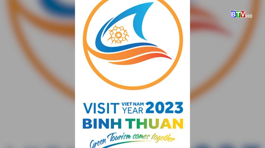 Logo Năm Du lịch Quốc Gia 2023 - Bình Thuận hội tụ xanh