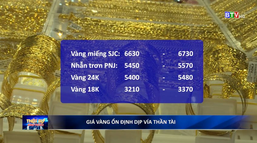 Giá vàng ổn định dịp vía thần tài