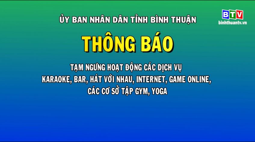 Tạm dừng một số hoạt động dịch vụ trên địa bàn tỉnh