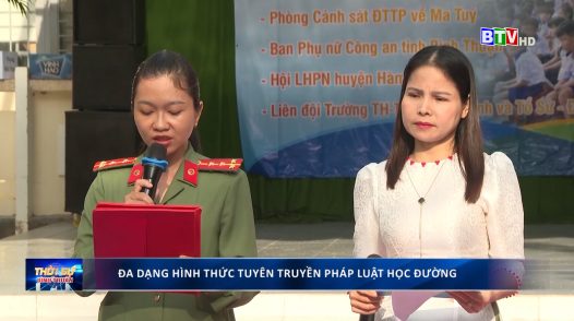 Đa dạng hình thức tuyên truyền pháp luật học đường.