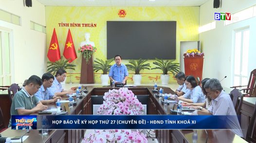 Tổ chức họp báo để thông tin nội dung, chương trình kỳ họp thứ 27 (chuyên đề) - HĐND tỉnh khoá XI.