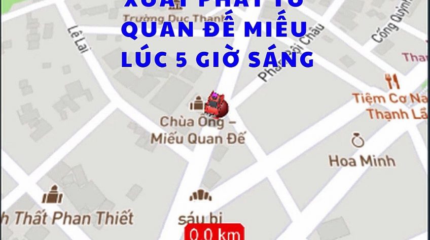 Lộ trình của Đoàn Nghinh Ông Quan Thánh Đế Quân du hành qua các đường phố.