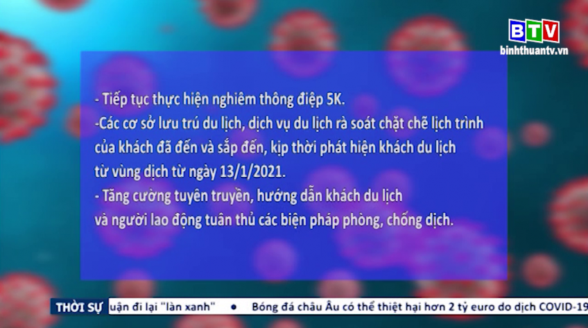 Ngành Du lịch Bình Thuận triển khai các biện pháp cấp bách phòng, chống dịch Covid - 19